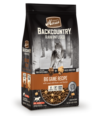 Merrick Backcountry Raw Infused Dog Food Big Game 9.1kg