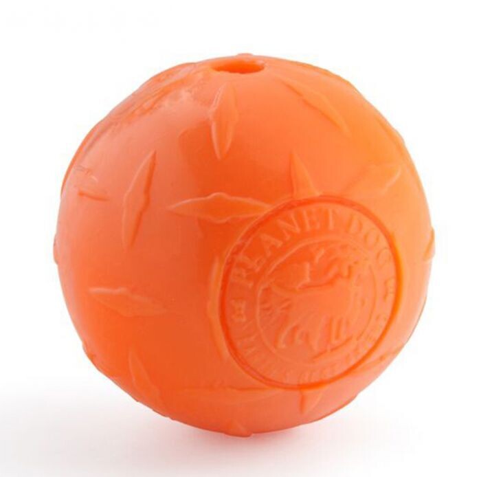 Planet Dog Orbee Tuff Diamond Plate Ball, Size: 3", Colour: Orange