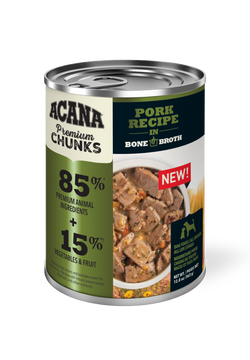 Acana Dog Food Canned Premium Chunks Pork Recipe in Bone Broth 363g (12pk)
