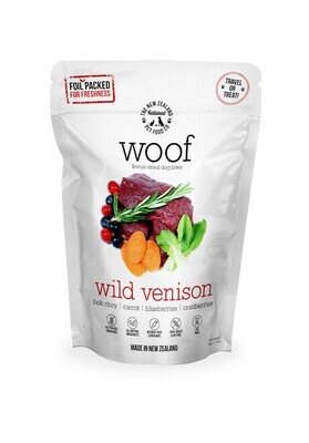 The New Zealand Natural Pet Food Co. Woof Dog Food Freeze-Dried Wild Venison 1.2kg