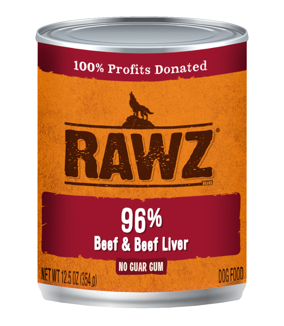 Rawz Dog Food Canned Beef & Beef Liver Pate 354g (12pk)