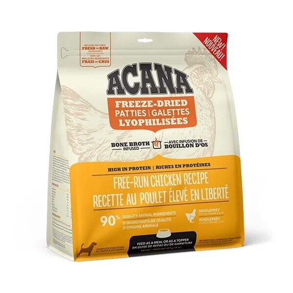Acana Dog Food Freeze-Dried Patties Free-Run Chicken 397g