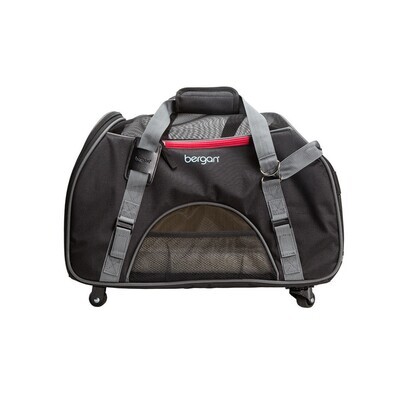 Bergan Wheeled Comfort Carrier Black/Grey L 10 x 13 x 19