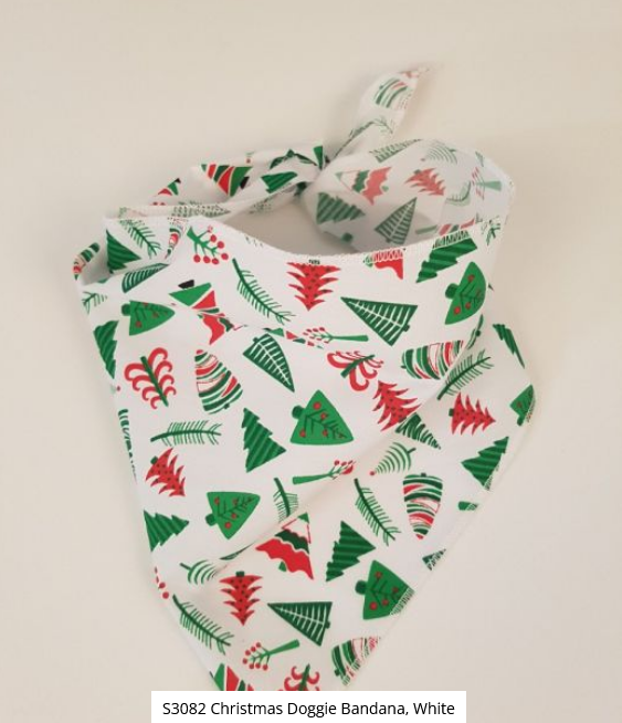 Bandanas Unlimited Christmas Trees White Bandana