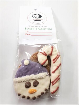 The Barkery Christmas Cello Cookie Gift Pack (3 Large Cookies)