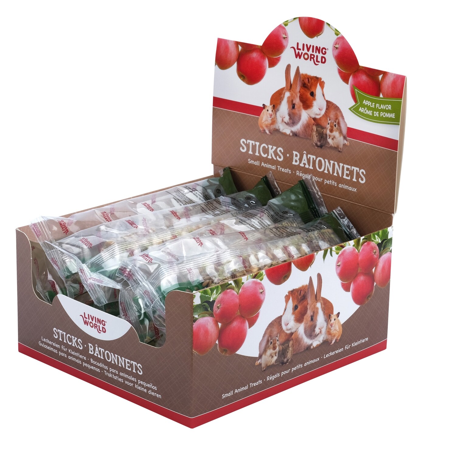 Living World Small Animal Sticks Apple Flavour 45g
