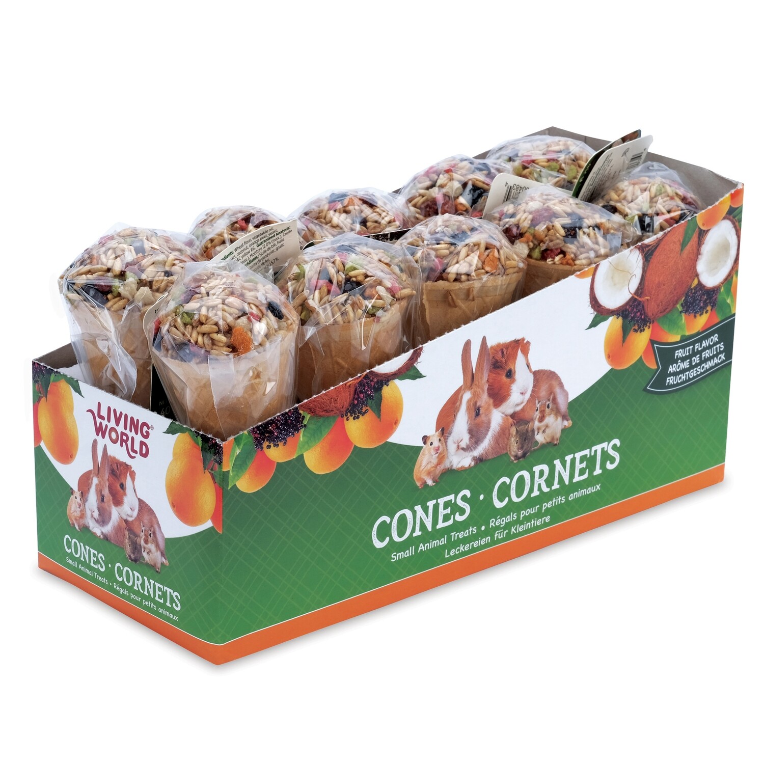 Living World Small Animal Cones Fruit Flavour 40g