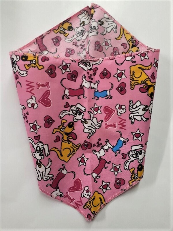 Bandanas Unlimited Valentine's I Love My Dog Pink Bandana