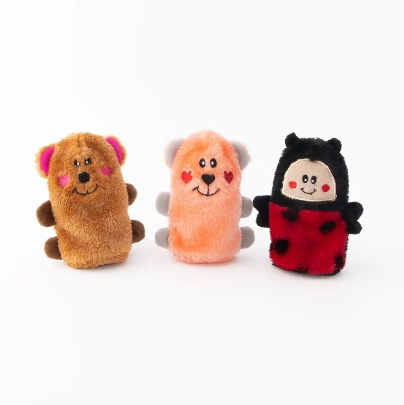 ZippyPaws Squeakie Buddies Valentine's Dog Toys 3pk