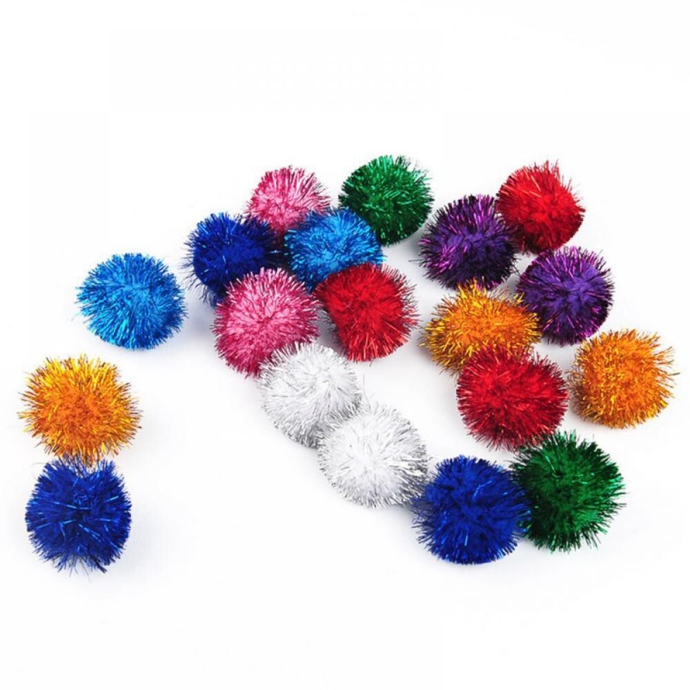 Kats Meow Glitter Pompoms M 3/4" 9pk