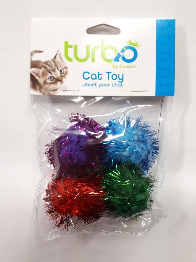 Turbo Glitter Pompoms L 2" 4pk