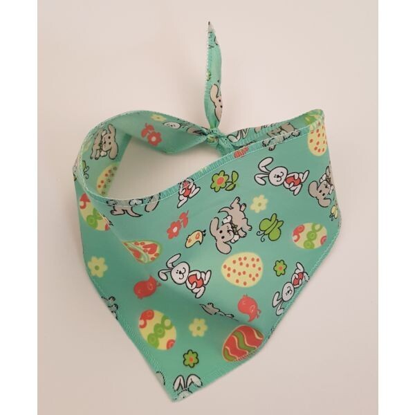 Bandanas Unlimited Easter Eggs & Rabbits Green Bandana
