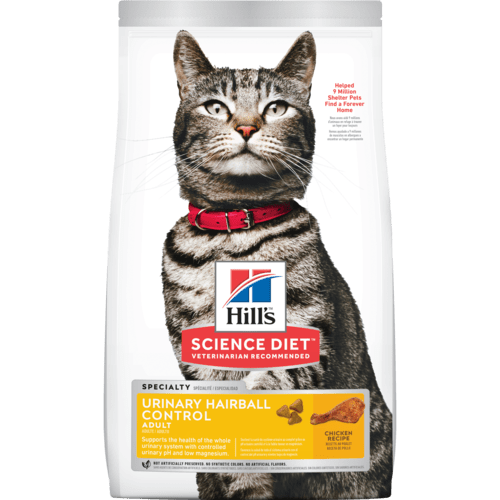 Hill's Science Diet Cat Food Urinary Hairball Control Adult