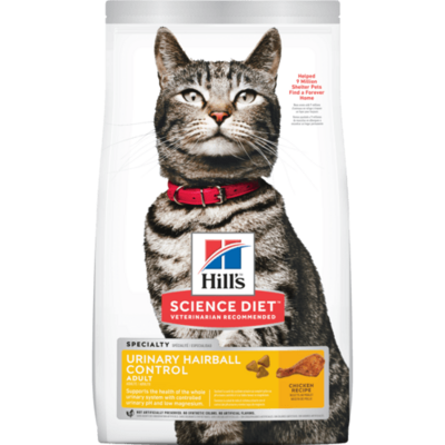 Hill's Science Diet Cat Food Urinary Hairball Control Adult