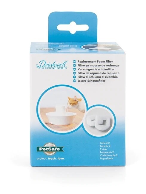 PetSafe Drinkwell Ceramic & 360 Stainless Steel Replacement Foam Filters 2pk