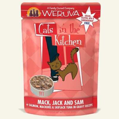 Weruva Cats in the Kitchen Cat Food Pouch Mack, Jack & Sam 85g (12pk)