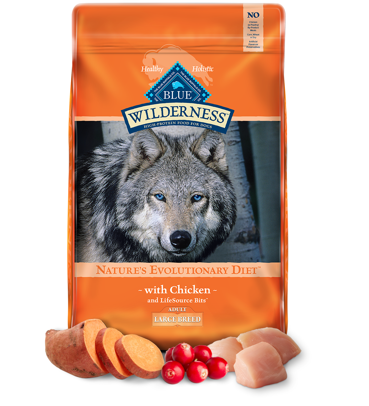 Blue Wilderness Dog Food Large Breed Adult Grain-Free Chicken 10.9kg