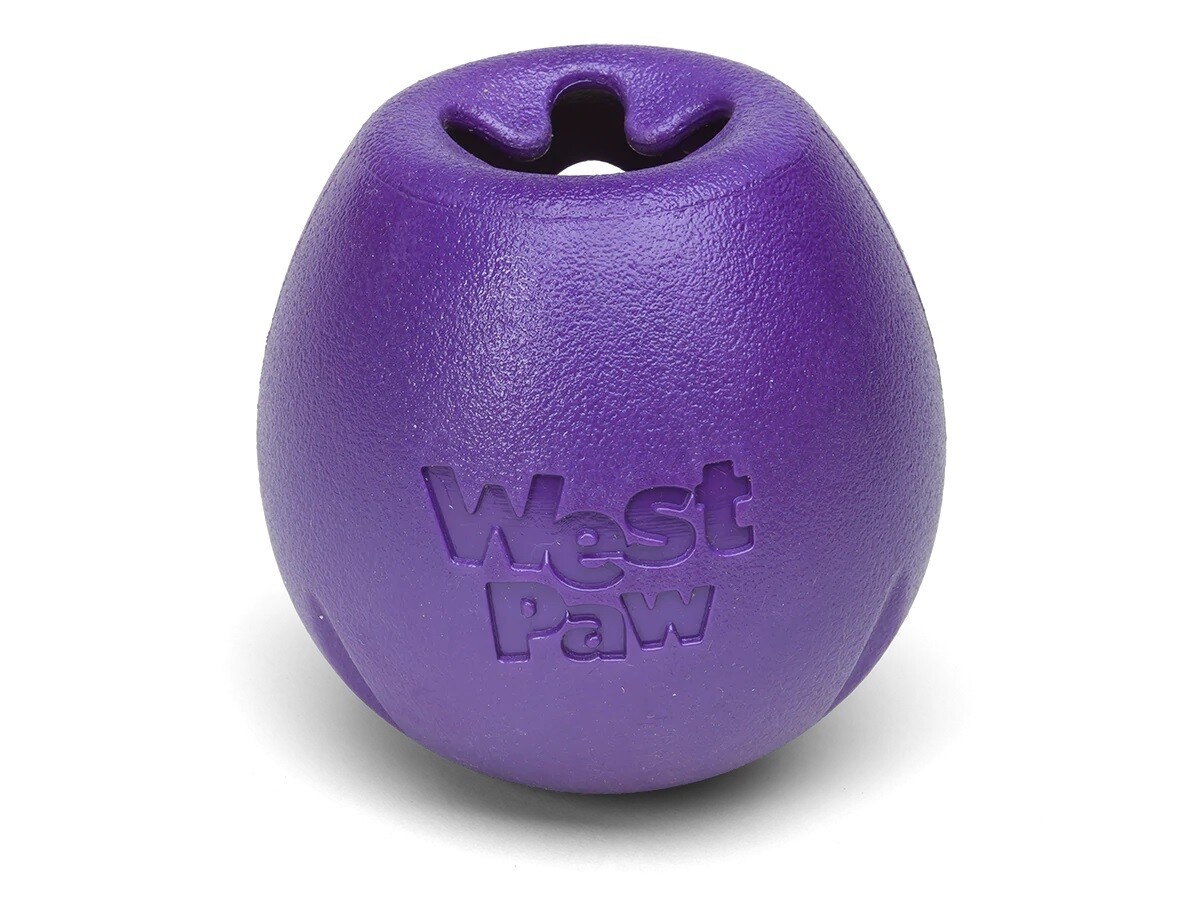West Paw Rumbl Treat Toy, Size: S 3.5", Colour: Eggplant