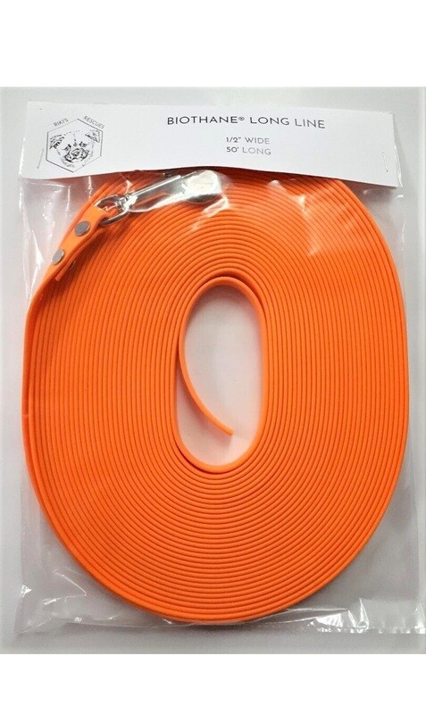 Riki's Rescues Waterproof Biothane Long Line Leash