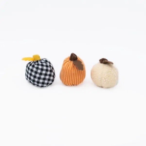 ZippyPaws Halloween Miniz Gourds 3pk