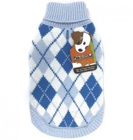 Doggie-Q Sweater Blue Argyle