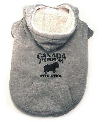 Canada Pooch Cozy Caribou Hoodie Grey