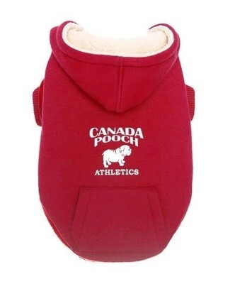 Canada Pooch Cozy Caribou Hoodie Red