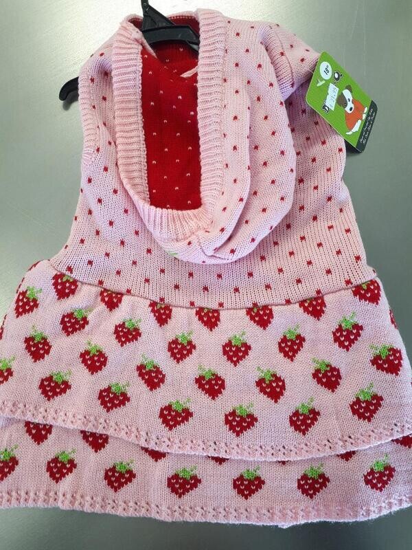 Doggie-Q Sweater Strawberry Hoodie