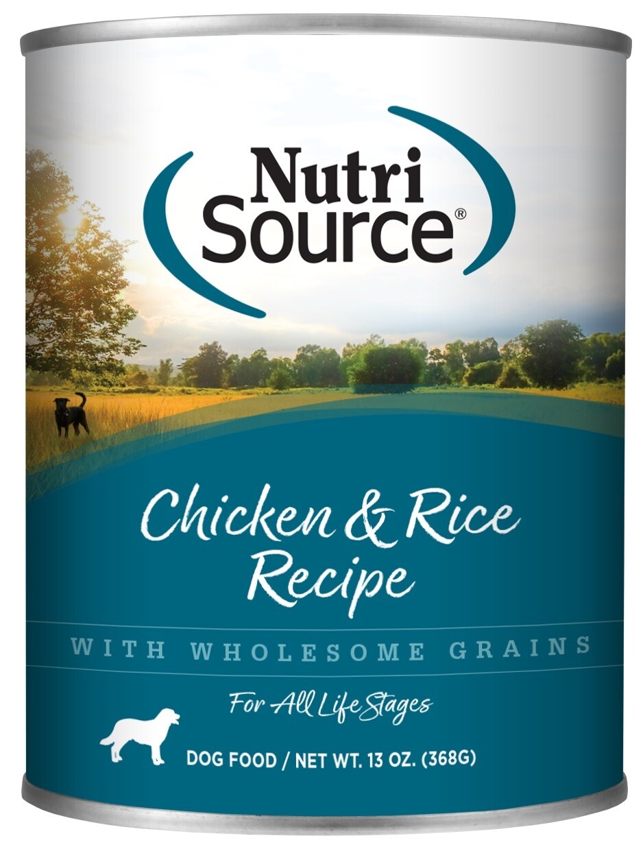 NutriSource Dog Food Canned Chicken & Rice Recipe 368g (12pk)