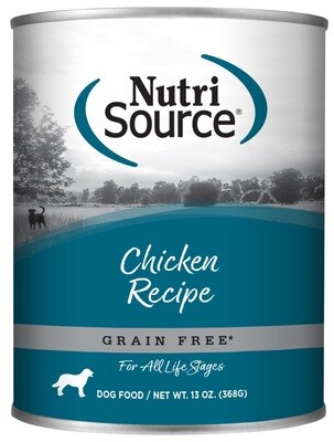 NutriSource Dog Food Canned Grain-Free Chicken Recipe 368g (12pk)