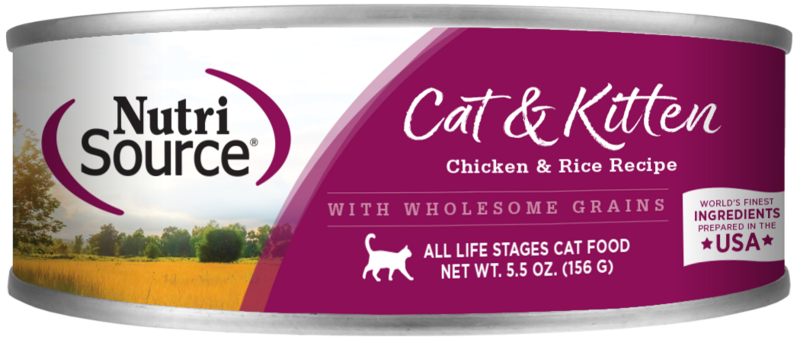 NutriSource Cat Food Canned Chicken & Rice Recipe 156g (12pk)