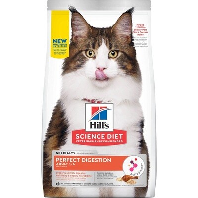 Hill's Science Diet Cat Food Perfect Digestion Adult 1-6 Chicken 1.58kg