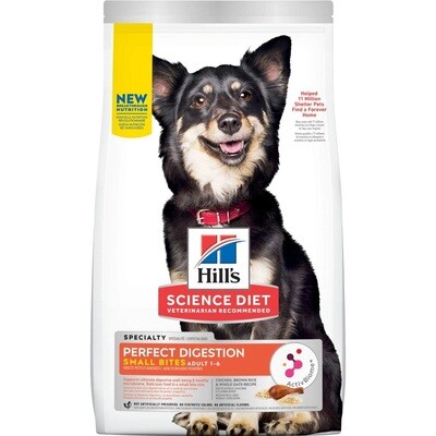 Hill's Science Diet Dog Food Perfect Digestion Small Bites Adult 1-6 Chicken 1.58kg