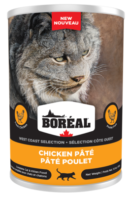 Boreal West Coast Selection Cat Food Canned Chicken Pate 400g (12pk)