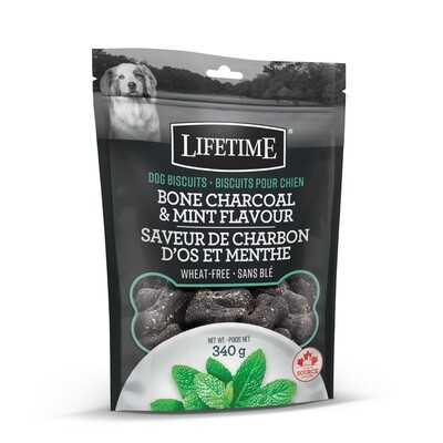Lifetime Bone Charcoal & Mint Flavour Biscuits 340g