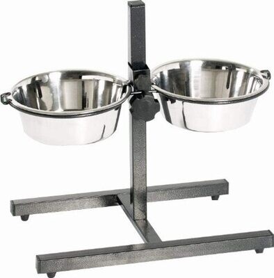 Nourish Stainless Steel Double Diner Rack Elevated Feeder 4.2L