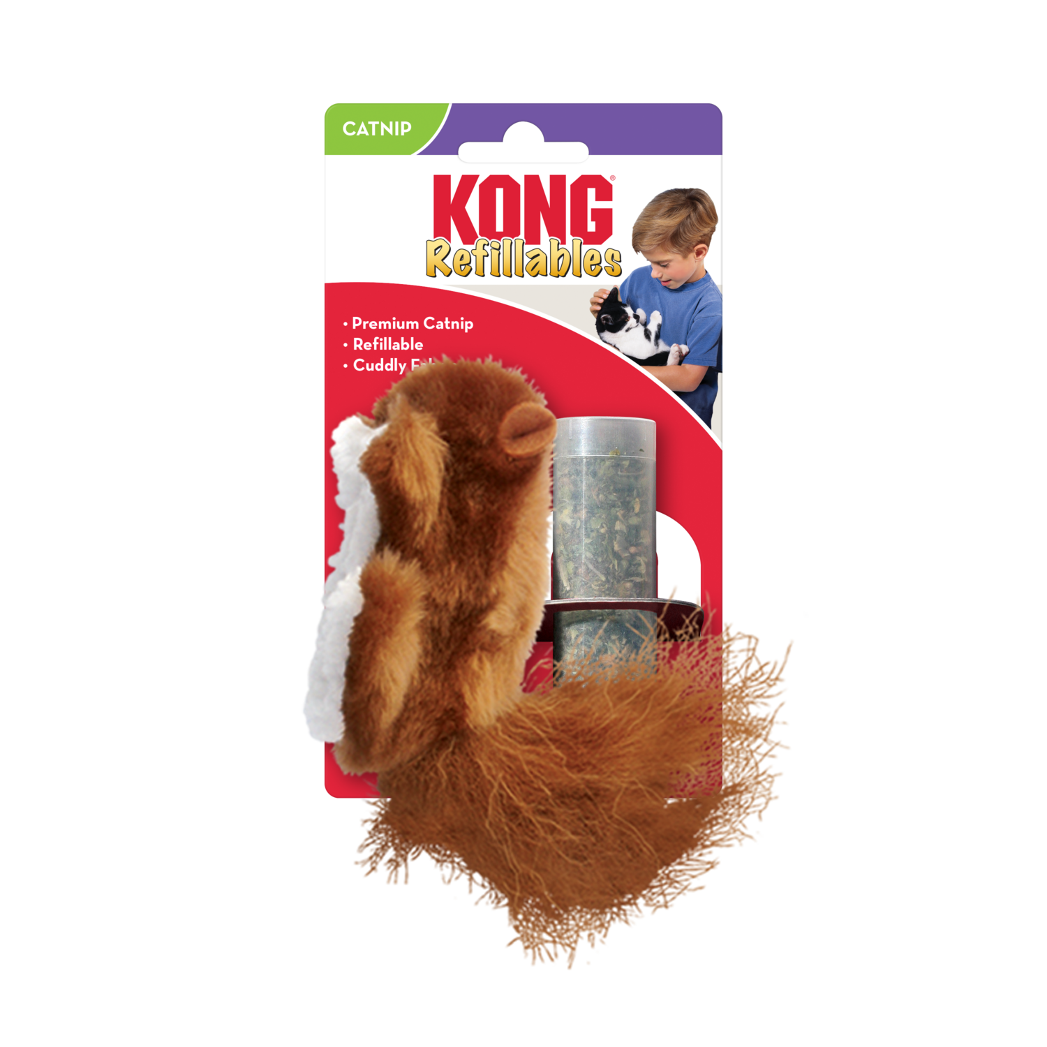 Kong Refillables Catnip Squirrel