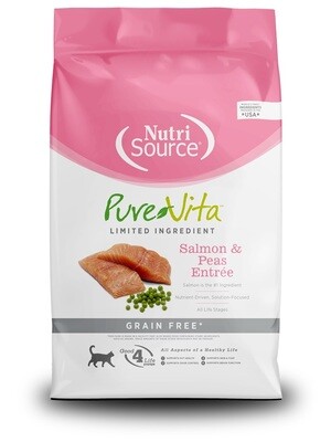 NutriSource Pure Vita Cat Food Limited Ingredient Salmon & Peas Entrée