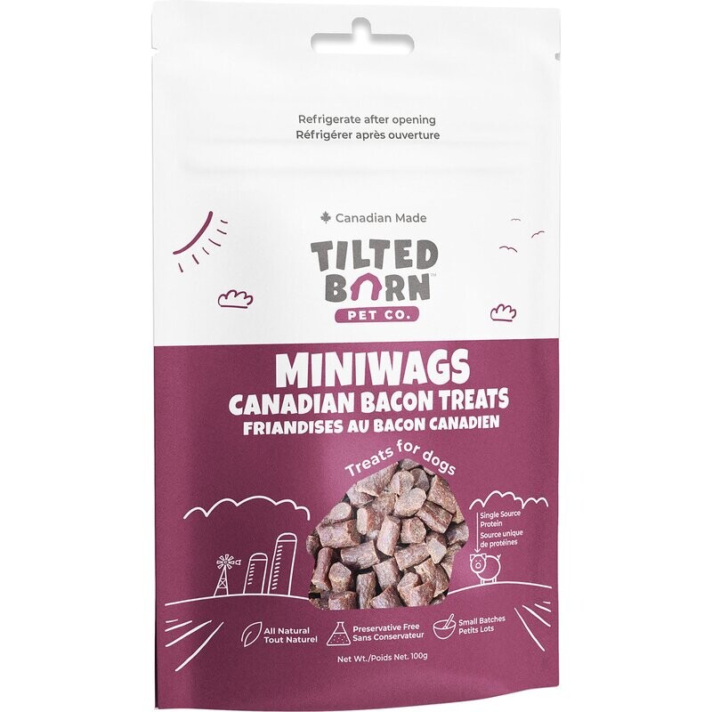 Tilted Barn Pet Co. Canadian Bacon MiniWags Treats 100g