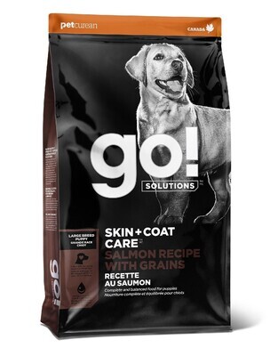 GO! Solutions Skin & Coat Dog Food Large Breed Puppy Salmon with Grains