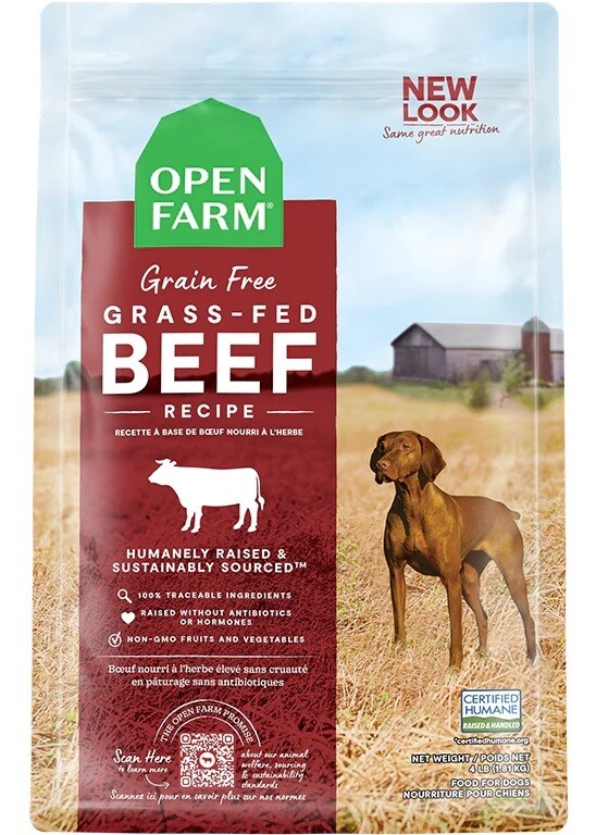 Open Farm Dog Food Grass-Fed Beef Grain-Free 10kg