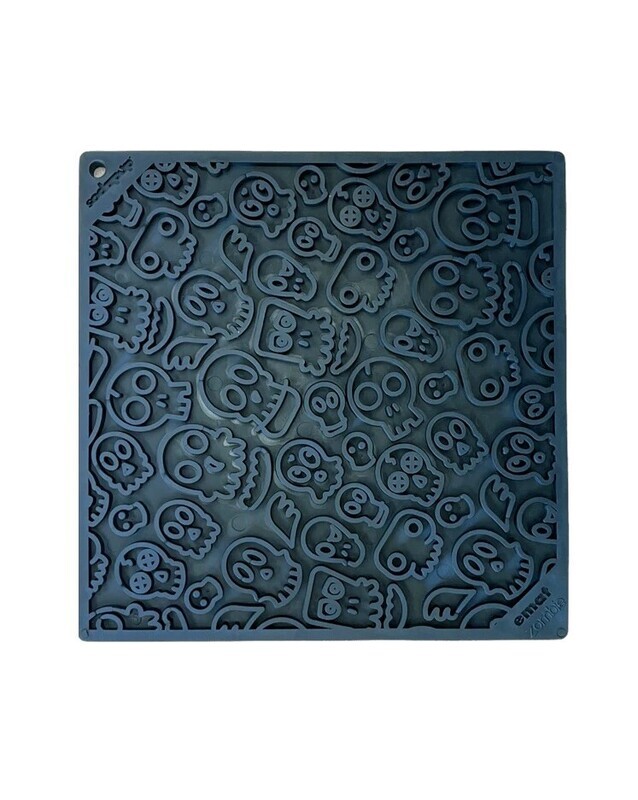 Sodapup Emat Enrichment Lick Mat Zombie Black 8 x 8"