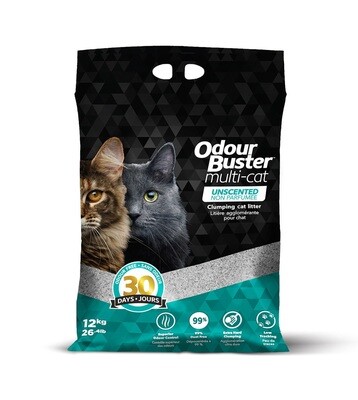 Odour Buster Multi-Cat Litter Unscented 12kg
