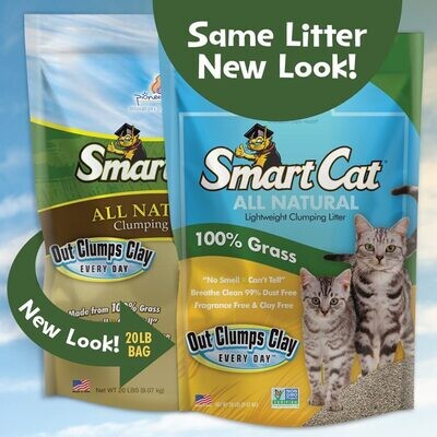 SmartCat All Natural Clumping 100% Grass Litter 2.27kg
