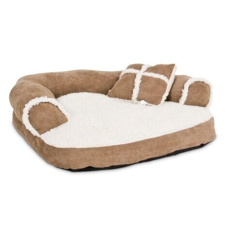 Aspen Pet Sofa Bed with Pillow 9 x 16 x 20"