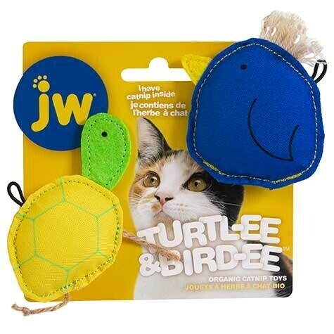 JW Bird-ee & Turtl-ee Catnip Cat Toys 2pk