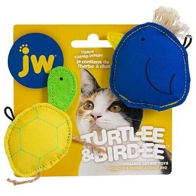 JW Bird-ee & Turtl-ee Catnip Cat Toys 2pk