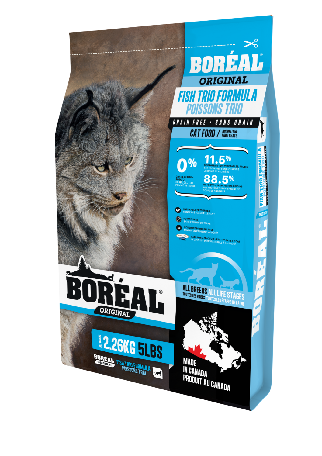 Boreal Original Cat Food Grain-Free Fish Trio 2.26kg