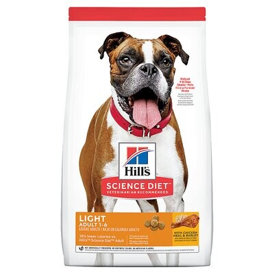 Hill's Science Diet Dog Food Light Adult 1-6 Chicken & Barley 13.6kg