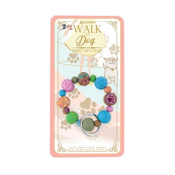 Jilzarah Walk the Dog Wrist Keychain